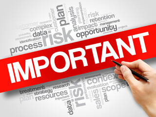 Important word cloud, business concept