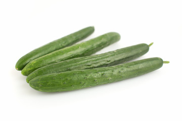 Cucumber on white background.