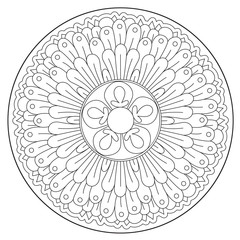 Coloring Beautiful Round Ornament