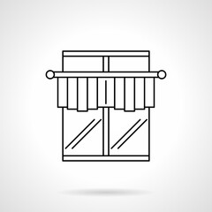 Curtains for cafe flat line vector icon
