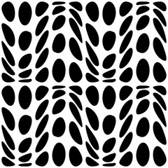 Abstract undulating dots and stains. Vector seamless patterns.