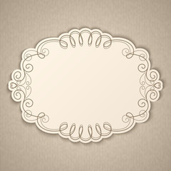 Vintage calligraphy frame