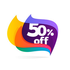 Sale logo in feather or flags icon.
