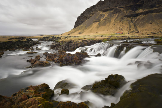 Iceland, landscape with brook