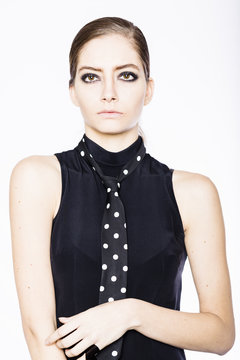 Portrait of fashionable woman