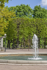 Fountain In The Spring Park