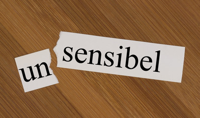 sensibel, unsensibel