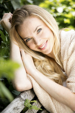Portrait of smiling blond woman