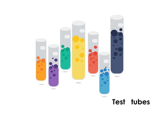 Science lab Vector ,flat design, chemical glassware