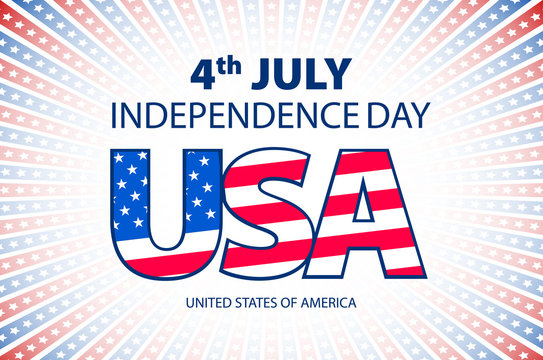 stylish american independence day design vector
