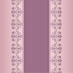 Template for wedding greeting or invitation card. Vintage style.