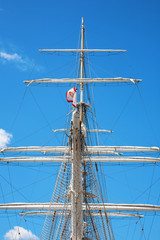 Obraz premium Bowsprit on an old sailing ship