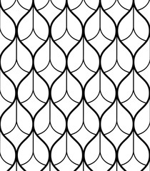 Fototapeta premium Abstract geometric pattern with wavy lines, stripes. A seamless vector background. Brown and white ornament.