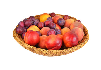 Fruits in wattled basket