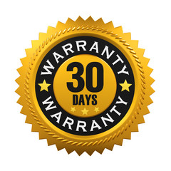 Fototapeta premium 30 Days Warranty Sign. 3D rendering