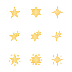 Set of star icon vector isolated on white background. Emoji vector. Bright  smile icon set. Emoticon icon web.