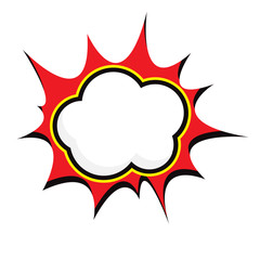 vector Speech red blue green black Yellow Bubble in Pop-Art Styl