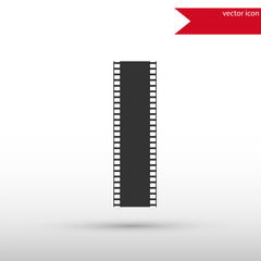 Film strip black icon vector and jpg. Flat style object. Art pic