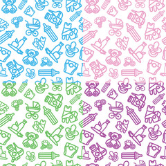 Children seamless pattern