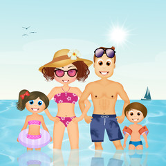 family on summer holidays