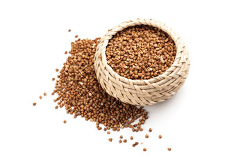 buckwheat isolated on white background