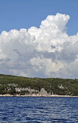 Küste bei Rovinj, Istrien, Kroatien