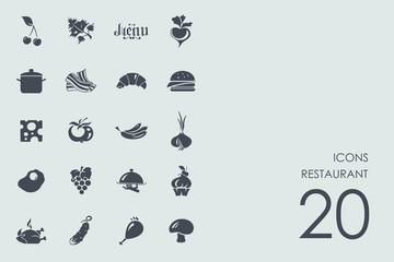 Set of restaurant icons