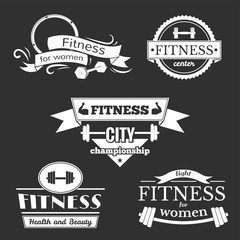 Fitness signs set