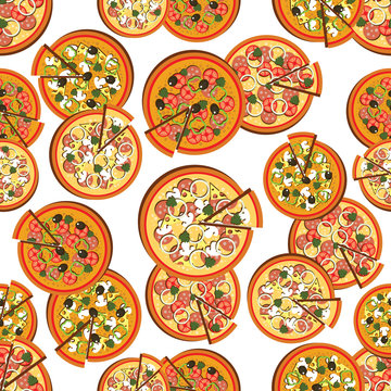 Pizzeria seamless pattern