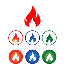 flame icon set