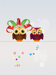 owls masquerade for Carnival