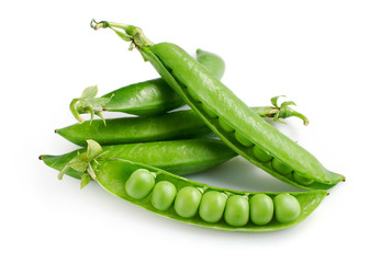 Fresh young green peas
