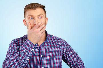 Man regretting something