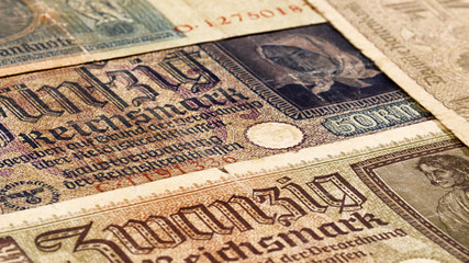 Third reich nazi banknotes 1942 WW2 in occupied Ukraine