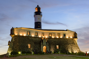 Barra Lighthouse, an ancient fortification transformed into a museum in front of the Bay of All...