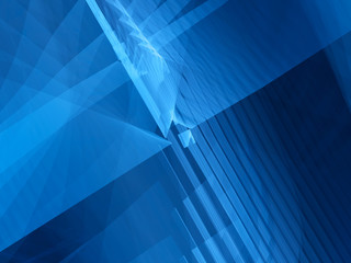 Obraz premium Blue glowing technology stripes abstract background
