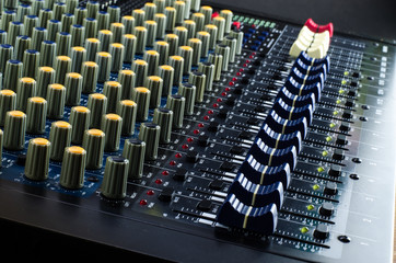 Fototapeta premium Live Sound Mixers and music studio