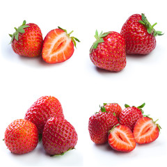 Collage of strawberries