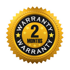 2 Months Warranty Sign. 3D rendering