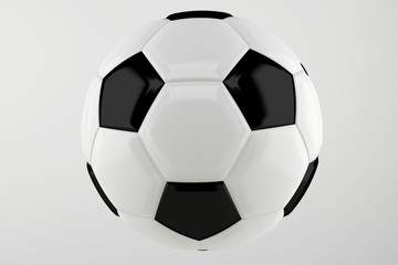Obraz premium Close up of classic soccer ball or football, 3D rendering or 3D