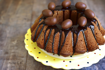 Festive chocolate cake.