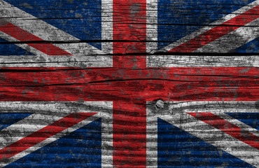 Great Britain grunge flag