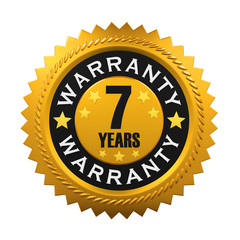 7 Years Warranty Sign. 3D rendering