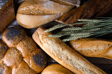 torn, break rustic bread