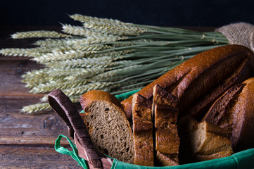 torn, break rustic bread