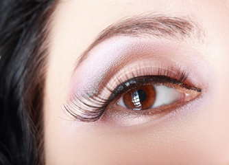 Naklejka premium eye of the woman with natural make up