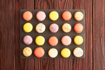 French delicious dessert macaroons