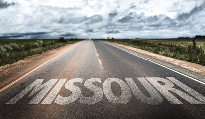 Missouri written on the road