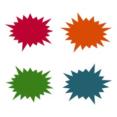 Sale sign. Discount icon  for trade. Set. Used as: flyer / sticker / poster / promo sticker / banner. Vector illustration.