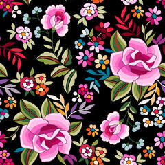 Manton Shawl, Spanish Floral Print ~ seamless background